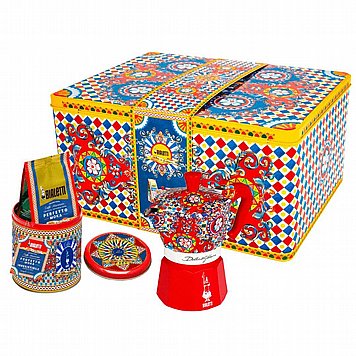מארז יוקרתי ביאלטי מוקה אקספרס - Bialetti Dolce&Gabbana - Sicilian Cart מארז יוקרתי ביאלטי מוקה אקספרס - Bialetti Dolce&Gabbana - Sicilian Cart
