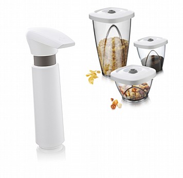 משאבת וואקום למיכלי איחסון VacuVin (ללא המיכל) + פקק (Stoppers) שאיבת אויר מיין משאבת וואקום למיכלי איחסון VacuVin (ללא המיכל) + פקק (Stoppers) שאיבת אויר מיין
