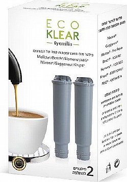 סט 2 מסנני מים מבית Eco Klear - תואם למכונות קפה Melitta סט 2 מסנני מים מבית Eco Klear - תואם למכונות קפה Melitta