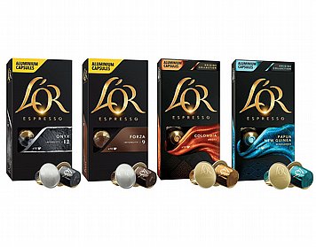 300 קפסולות אלומיניום L’OR מיקס לבחירה