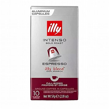 10 קפסולות אלומיניום ILLY intenso espresso 100% arabica תואמות נספרסו - חוזק 9 10 קפסולות אלומיניום ILLY intenso espresso 100% arabica תואמות נספרסו - חוזק 9