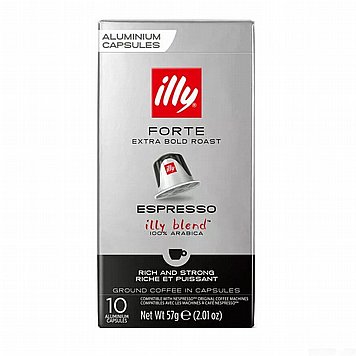 10 קפסולות אלומיניום ILLY forte espresso 100% arabica תואמות נספרסו - חוזק 10 10 קפסולות אלומיניום ILLY forte espresso 100% arabica תואמות נספרסו - חוזק 10