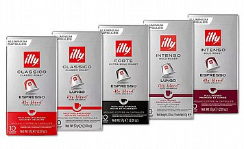100 קפסולות אלומיניום ILLY 100% arabica תואמות נספרסו 100 קפסולות אלומיניום ILLY 100% arabica תואמות נספרסו