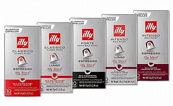 300 קפסולות אלומיניום ILLY 100% arabica תואמות נספרסו 300 קפסולות אלומיניום ILLY 100% arabica תואמות נספרסו