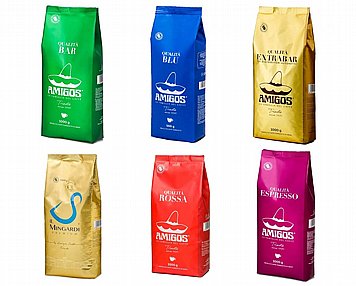 מארז טעימות 3 ק"ג מיקס של קפה AMIGOS CAFFE אריזות 1 ק"ג - לפי בחירתכם!