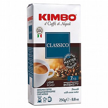 250 גרם קפה טחון קימבו Kimbo Classico - חוזק 7 250 גרם קפה טחון קימבו Kimbo Classico - חוזק 7