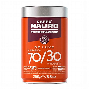 250 גרם קפה מאורו דה לוקס טחון בפחית Mauro 250 גרם קפה מאורו דה לוקס טחון בפחית Mauro
