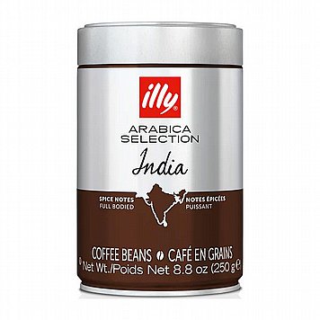 פולי קפה illy caffe India 100% arabica בקופסת מתכת - 250 גרם פולי קפה illy caffe India 100% arabica בקופסת מתכת - 250 גרם