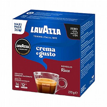 36 קפסולות קפה LAVAZZA A MODO MIO אורגינל Crema e Gusto Ricco - רמת חזק גבוהה 36 קפסולות קפה LAVAZZA A MODO MIO אורגינל Crema e Gusto Ricco - רמת חזק גבוהה