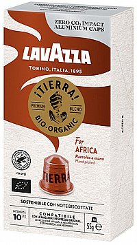 קפסולות אלומיניום תואם נספרסו Lavazza Tierra for Africa חוזק 10 קפסולות אלומיניום תואם נספרסו Lavazza Tierra for Africa חוזק 10