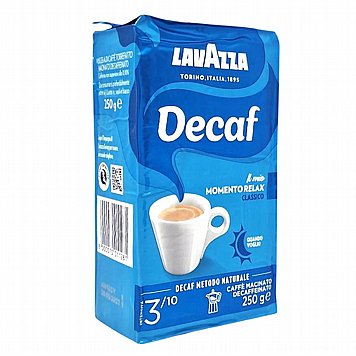 250 גרם קפה לוואצה טחון נטול קפאין lavazza decaf momento relax - חוזק 3 250 גרם קפה לוואצה טחון נטול קפאין lavazza decaf momento relax - חוזק 3