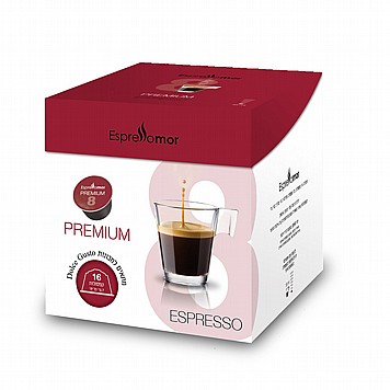 16 קפסולות תואמות דולצה גוסטו Espressomor Premium Dolce Gusto 16 קפסולות תואמות דולצה גוסטו Espressomor Premium Dolce Gusto