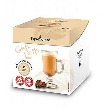 16 קפסולות תואמות דולצה גוסטו Espressomor Caffe Latte Dolce Gusto 16 קפסולות תואמות דולצה גוסטו Espressomor Caffe Latte Dolce Gusto