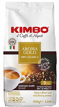 1 ק"ג פולי קפה Kimbo Espresso Gold 100% arabica 1 ק"ג פולי קפה Kimbo Espresso Gold 100% arabica