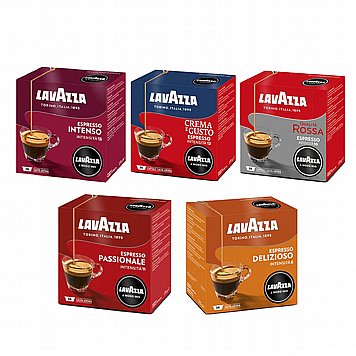 360 קפסולות קפה מיקס LAVAZZA A MODO MIO מקורי 360 קפסולות קפה מיקס LAVAZZA A MODO MIO מקורי
