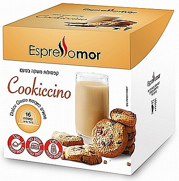 16 קפסולות תואמות דולצה גוסטו espressomor dolce gusto COOKICCINO 16 קפסולות תואמות דולצה גוסטו espressomor dolce gusto COOKICCINO