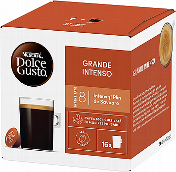 16 קפסולות מקורי דולצה גוסטו Dolce Gusto Nescaf? Grande Intenso חוזק 9 16 קפסולות מקורי דולצה גוסטו Dolce Gusto Nescaf? Grande Intenso חוזק 9