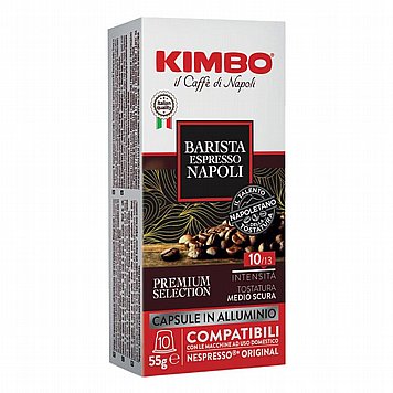 10 קפסולות קימבו נאפולי למכונות נספרסו - KIMBO Napoli 10 קפסולות קימבו נאפולי למכונות נספרסו - KIMBO Napoli